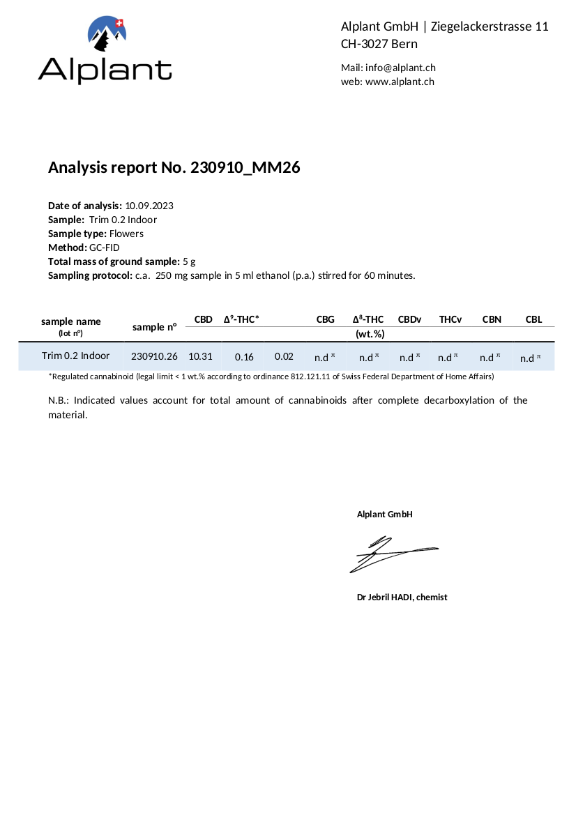 Prima ECO CBD Toptrim Tobakserstatning - 10% CBD - Billede 5