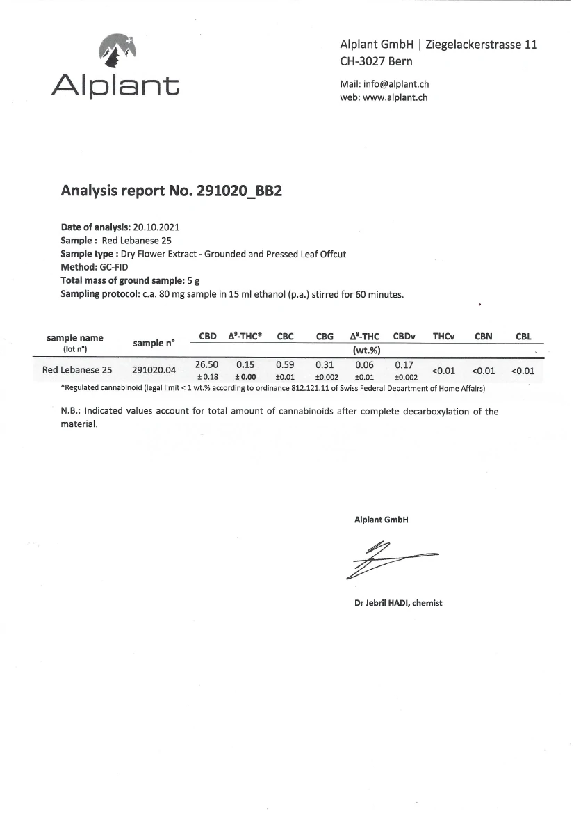 Swiss Made Red Lebanese CBD Hash - 25% CBD - Billede 3