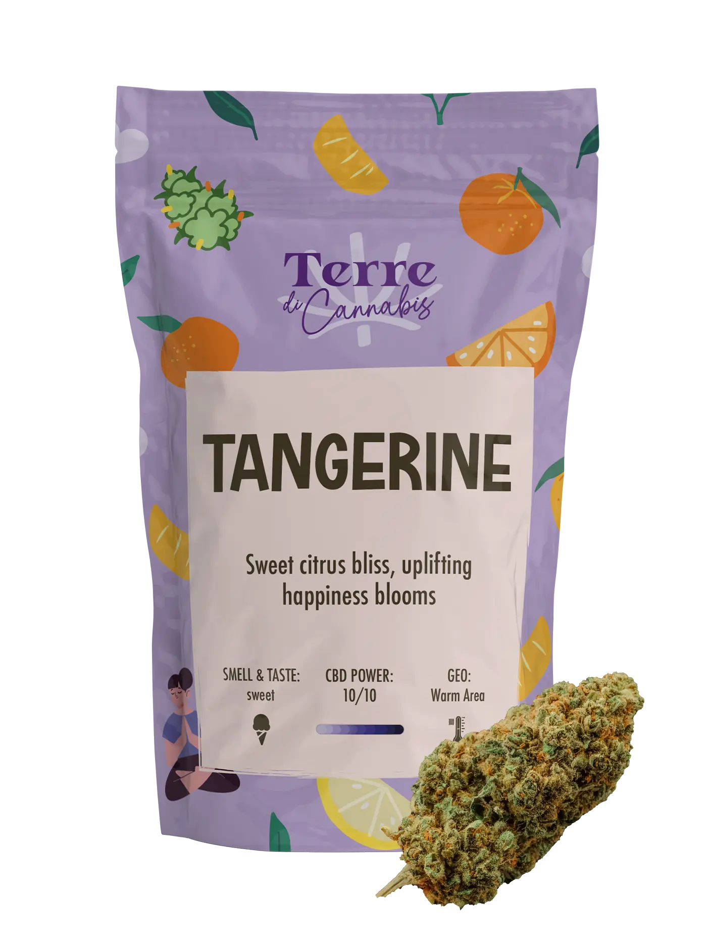 terre di cannabis tangerine cbd buds