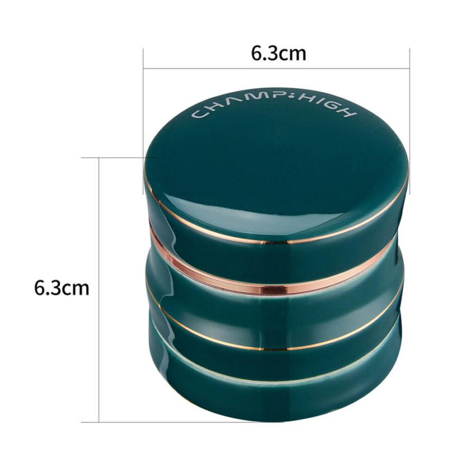 Champ High Porcelain Grinder Green 4 Parts – 63mm - Image 2