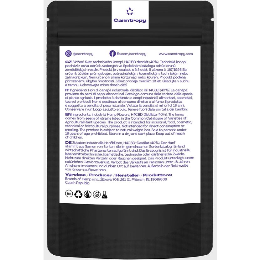 Canntropy H4CBD topskud Blueberry - 40 % H4CBD - Image 3