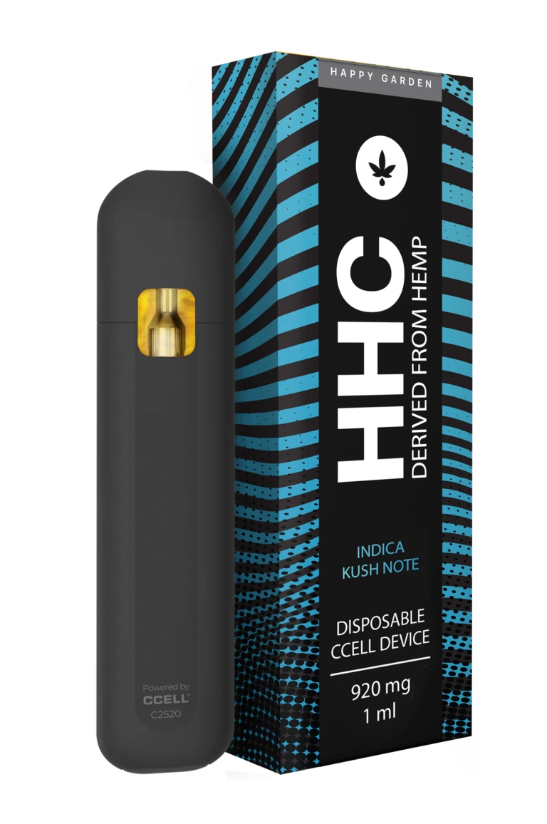 happy garden hhc vape indica kush note