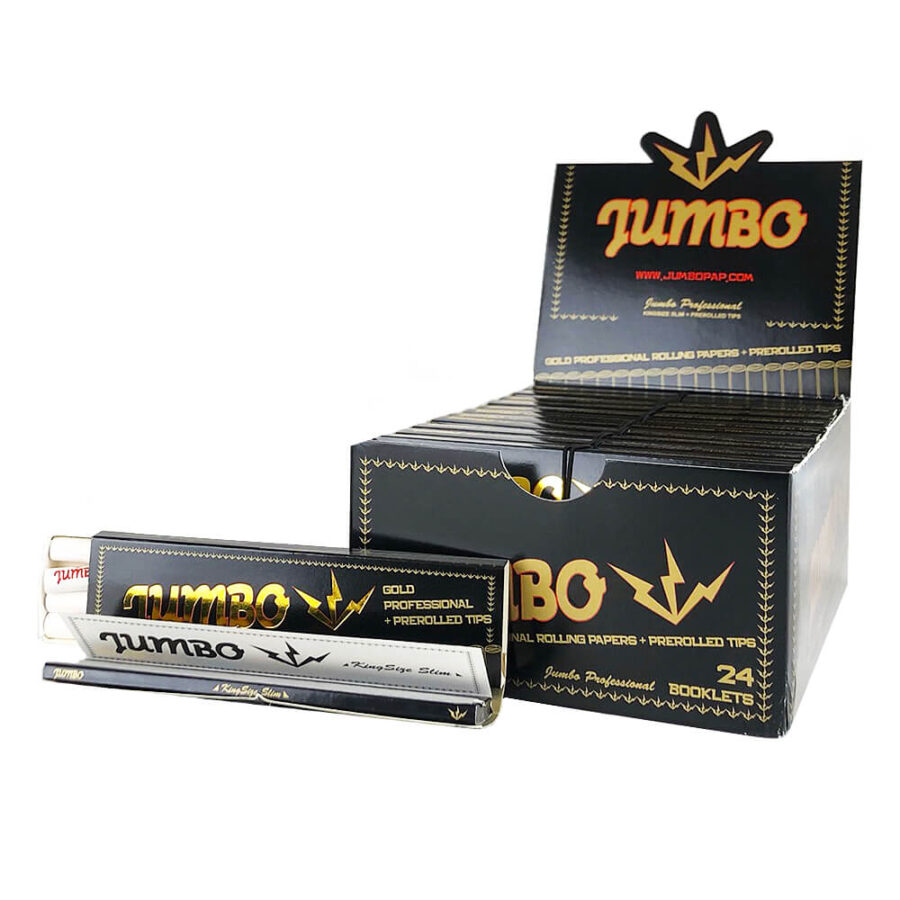 Jumbo King Size Jointpapir med Pre-Rolled Filtre - 24 ark - Billede 2
